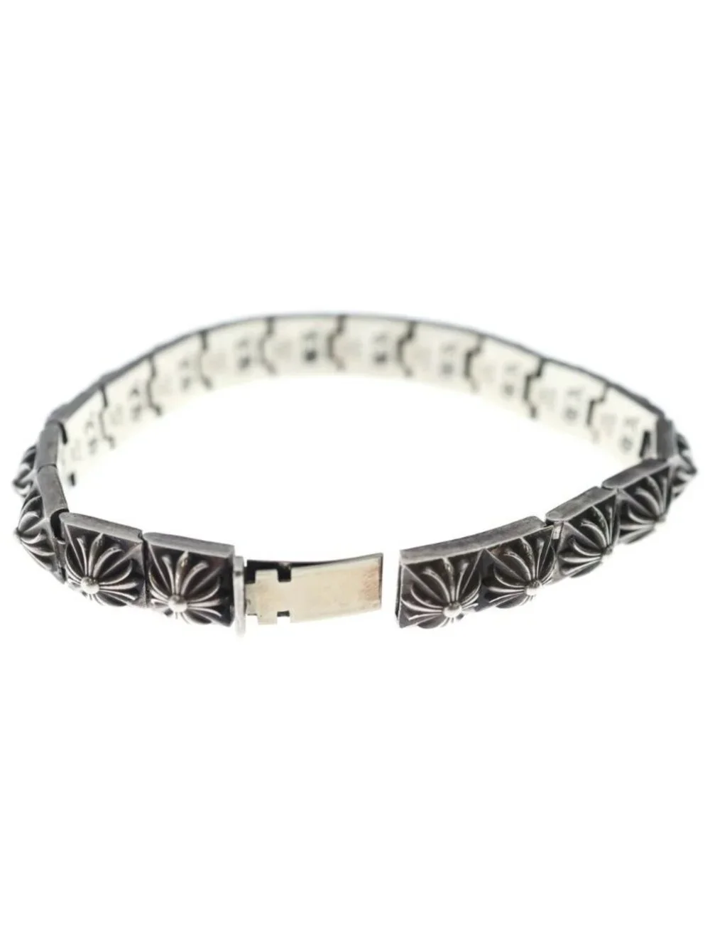 Chrome Hearts Pyramid Pls 8 Plus Ble Silver Bracelet